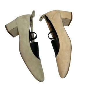 Beautiful Everlane Day Heel Tan Suede Made in Italy Classic Style Heels Size 7